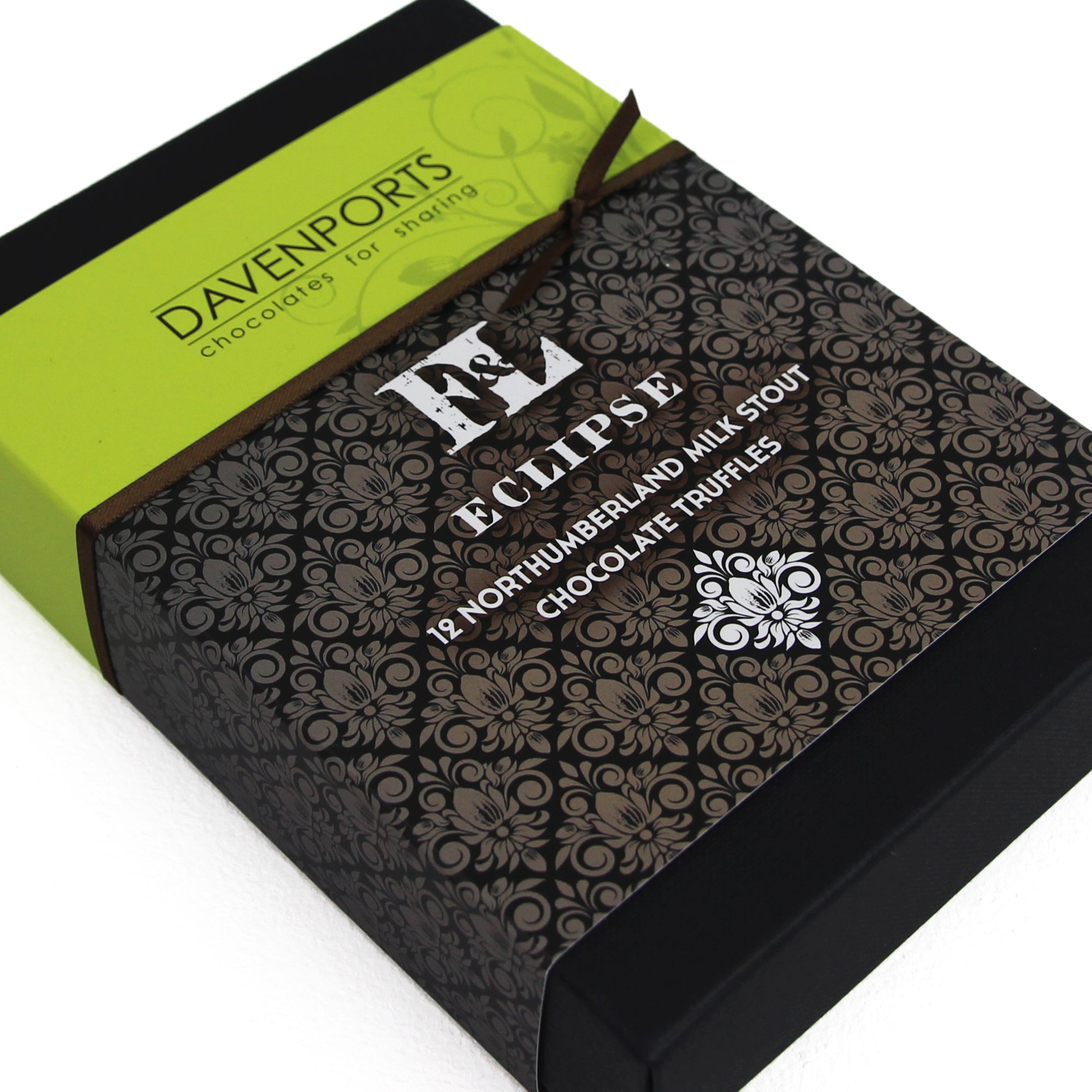 Eclipse Milk Stout Truffles Davenports Chocolates Gift Box detail