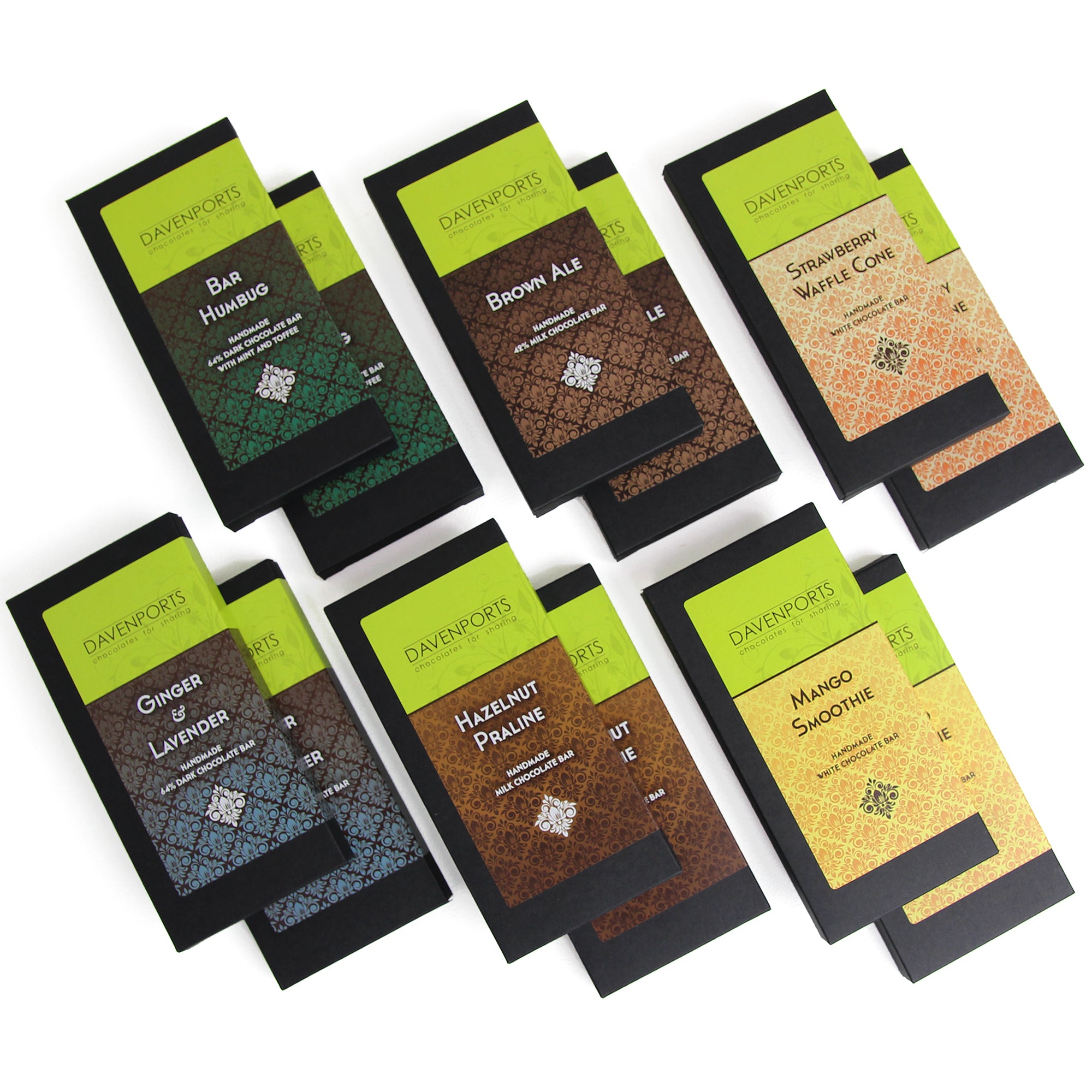 Davenport's Chocolates, 12 Chocolate Bars Box Set Hamper