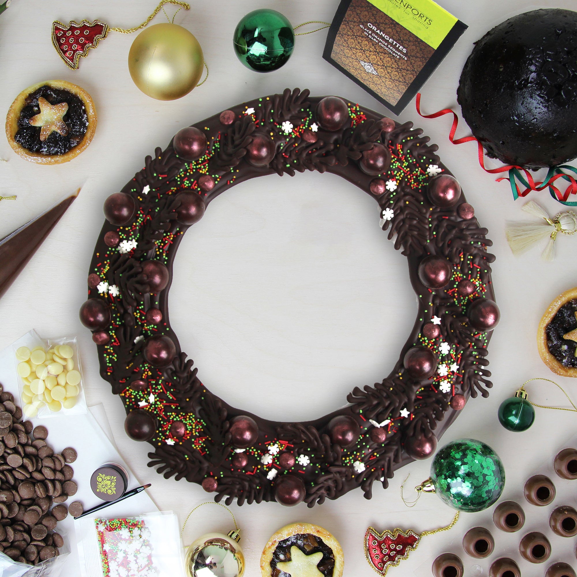Chocolate Christmas Wreath Kit