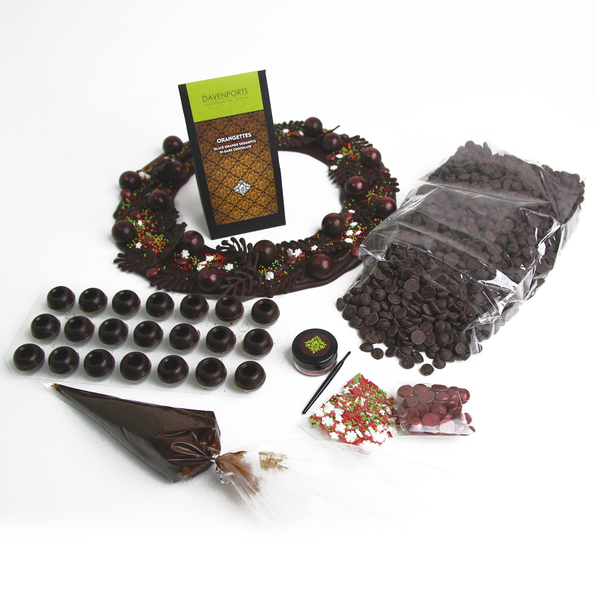 Chocolate Christmas Wreath Kit