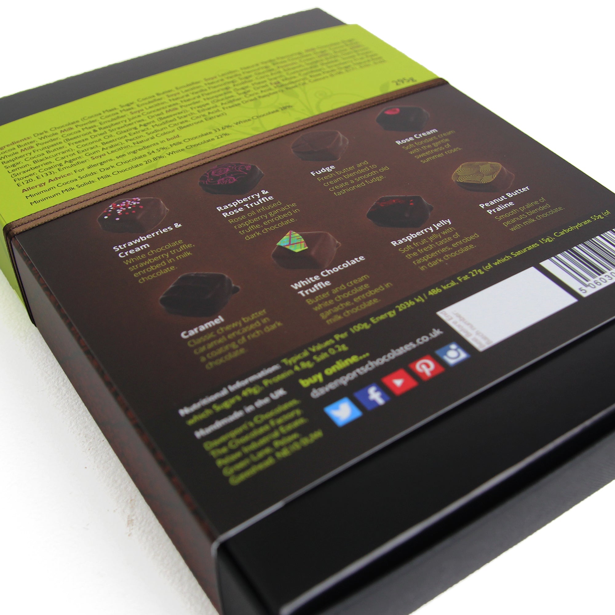 Davenport's Chocolates, Dear Valentine back detail