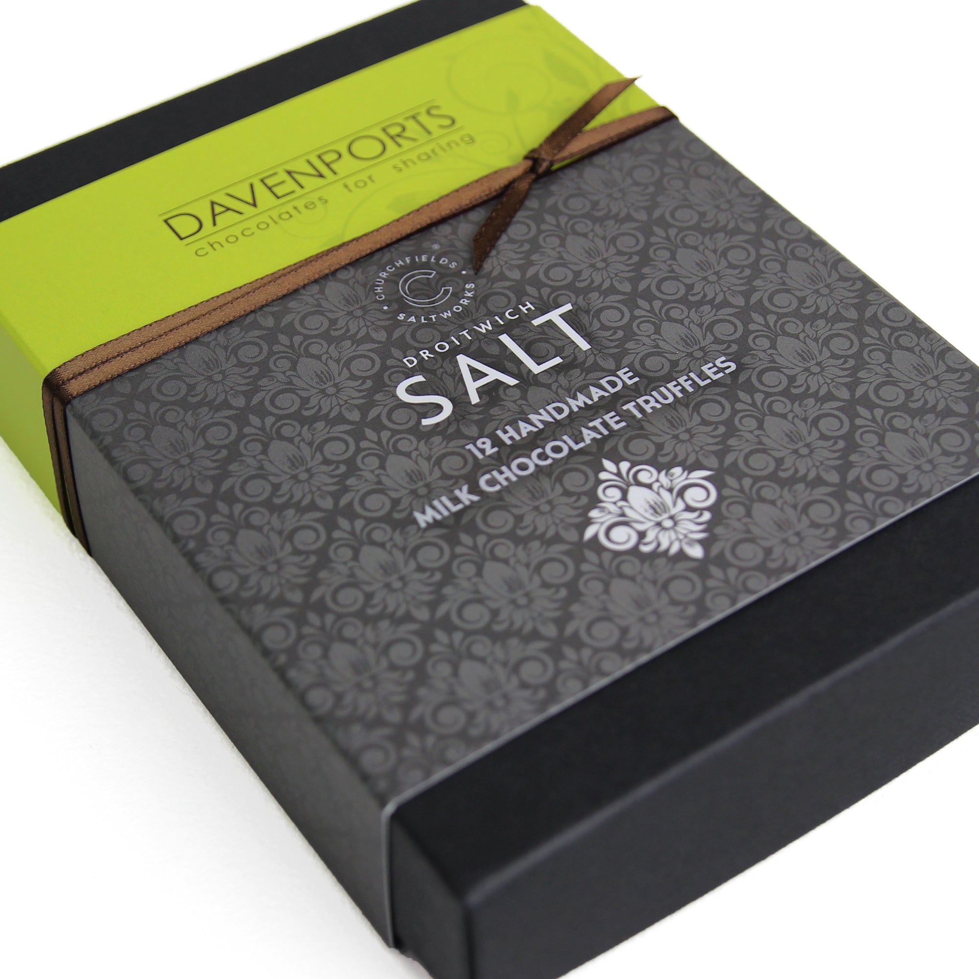 Davenport's Chocolates, Droitwich Salted Milk Chocolate Truffles front detail