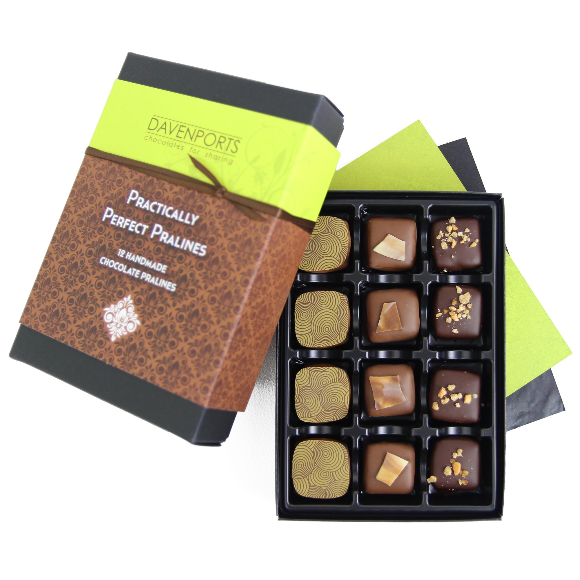 Perfect Pralines Davenports Chocolates open