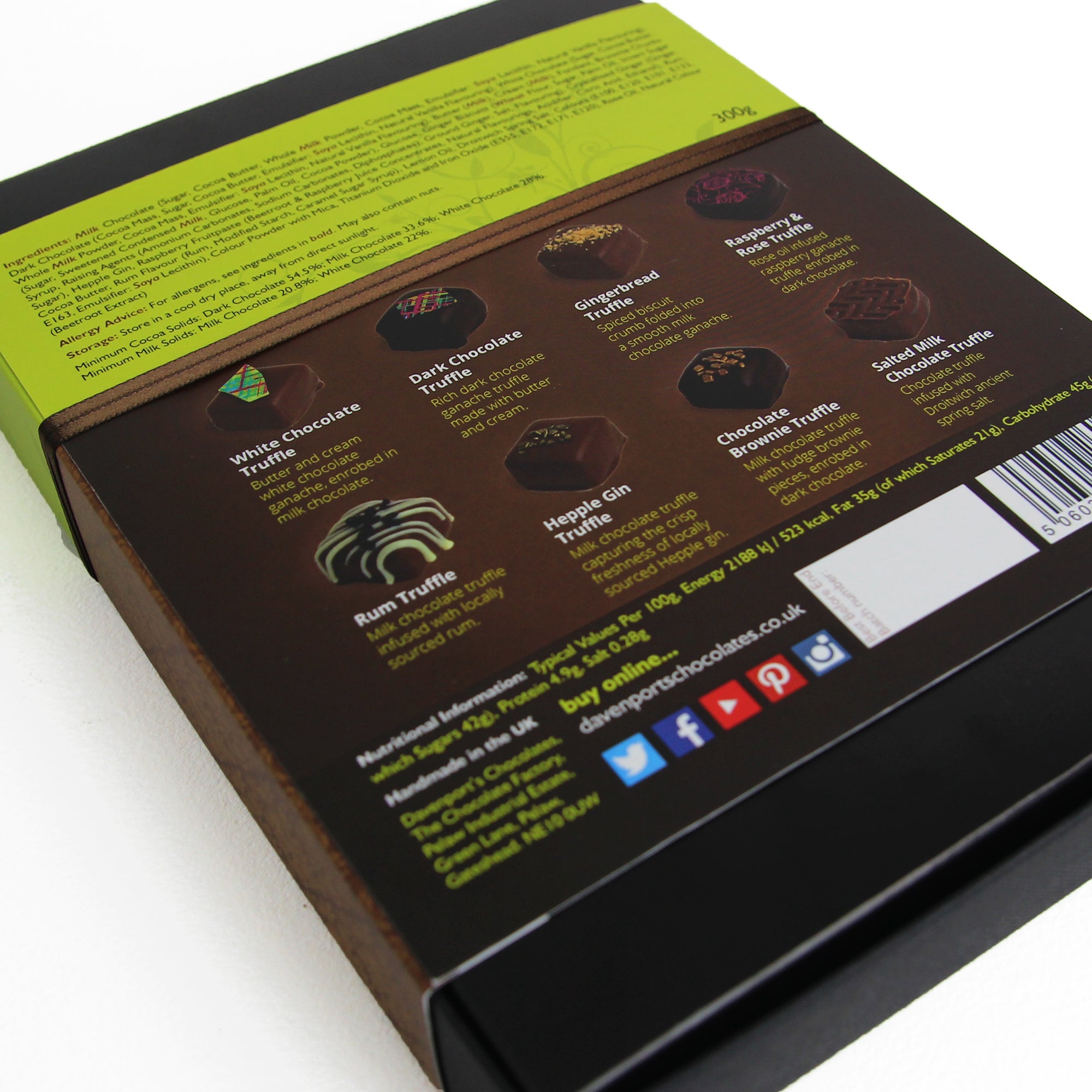 Davenport's Chocolates, Shuffle of Truffles detail back