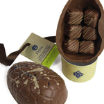 Davenports Chocolates Flyte Whisky Cream Truffles Easter Egg open detail with truffles inside