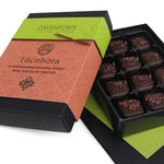 Davenports Chocolates Tacnbora Northumbrian Blended Whisky Truffles open gift box detail