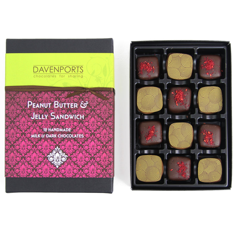 Davenport's Chocolates, Peanut Butter & Jelly Sandwich Chocolates